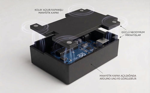 Arduino Uno R3 Proje Kutusu (Manyetik Kapaklı)